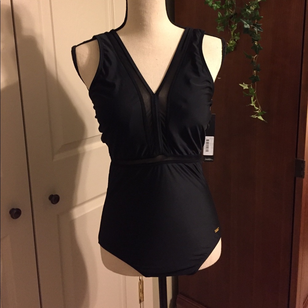 Nicole Miller 1pc swimsuit size 10. - Picture 2 of 8